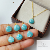 Amazonite Gold Plated Wire Wrapped Heart Pendant Necklace, Bohemian Necklace, Amazonite Chain Necklace, Gemstone Pendant Necklace Jewelry